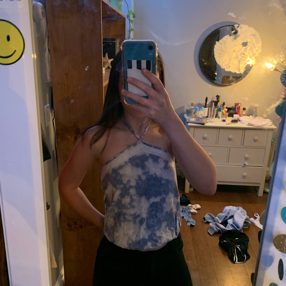 halter tie back top